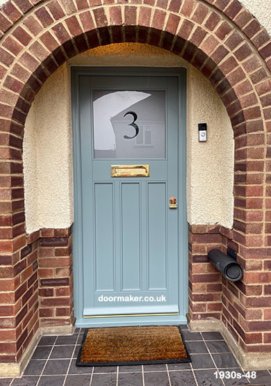 1930s front door oval room blue