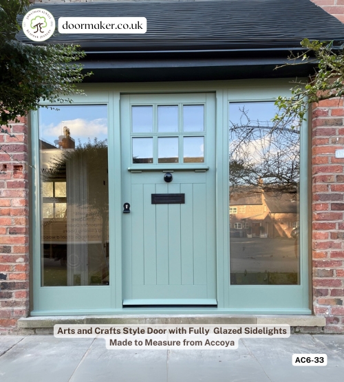 arts and crafts accoya door painted green