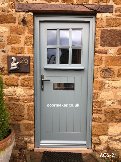 arts and crafts door oval room blue