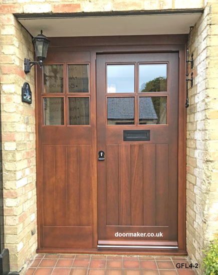 iroko 4 pane door