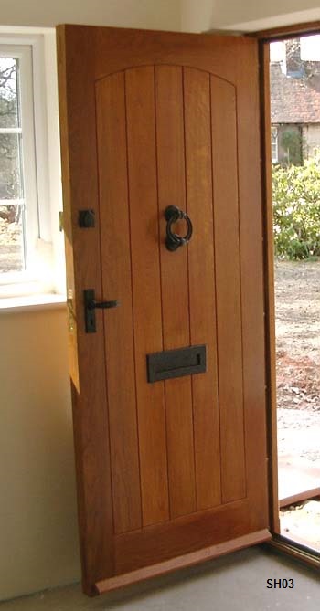 oak swept head door