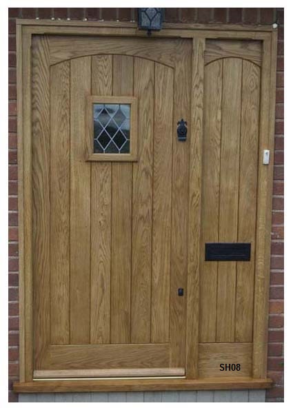 oak swept head door