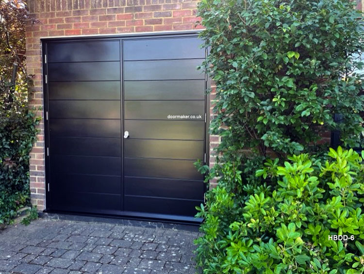 contemporary garage doors painted black bespoke