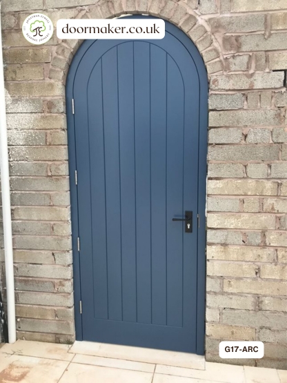 arched garden door gate stiffkey blue
