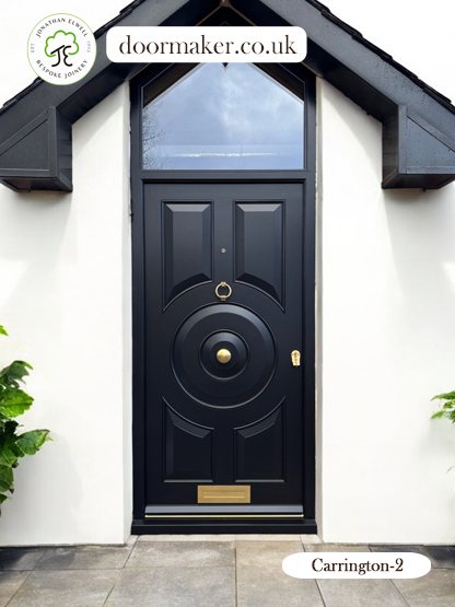 circular panel door with toplight accoya