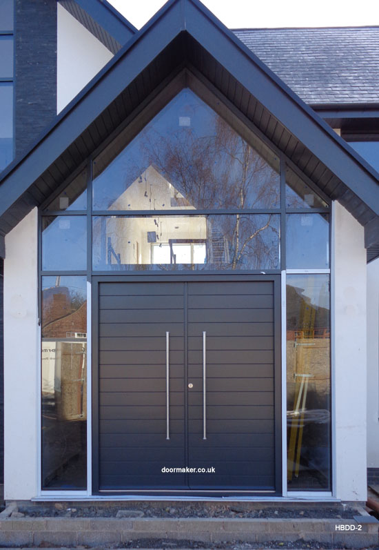 grey contemporary double doors