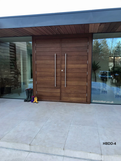contemporary double doors and frame