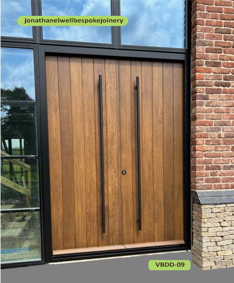 contemporary double doors oak