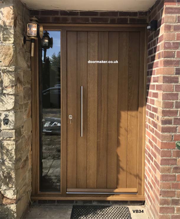 contemporary iroko door 1600mm d pull handles