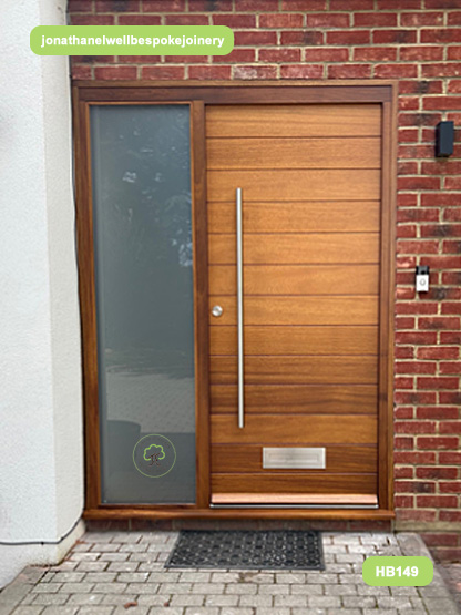 contemporary front door iroko