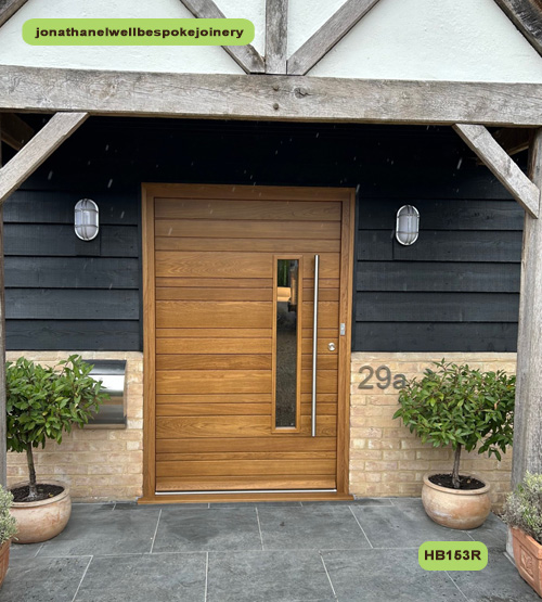 contemporary front door european oak random boards