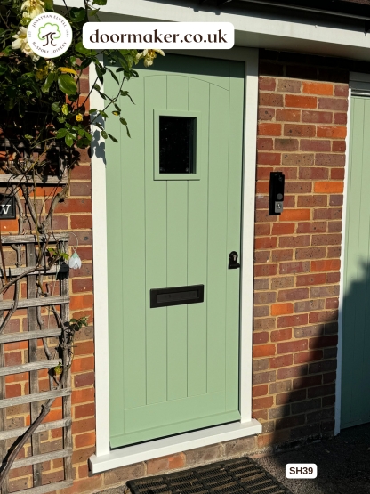 accoya front door bespoke solid wood green