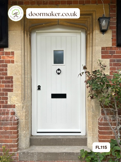 cottage style front door white