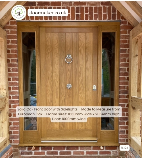 solid oak door european oak with sidelights