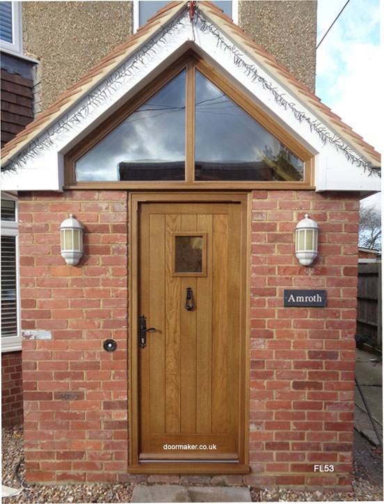 oak door and apex frame