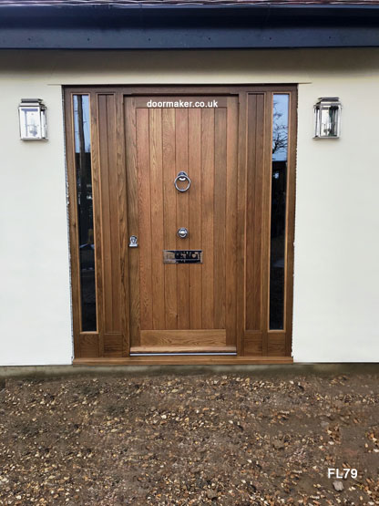 cottage style door and frame side panels