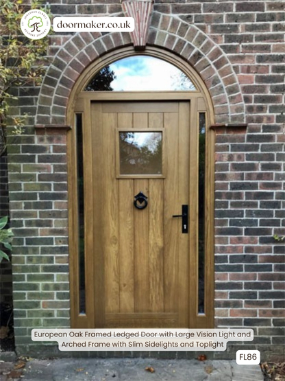 framed ledged door arched frame made from european oak