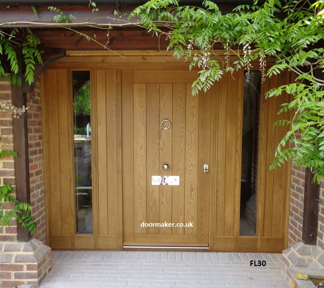 oak door and sidelights