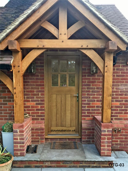 one third glazed framed ledged door