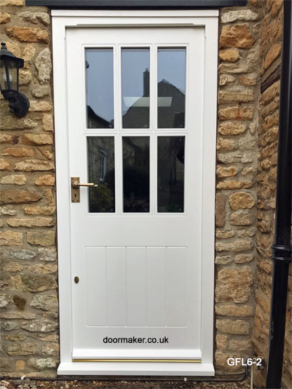 glazed framed ledged door and frame