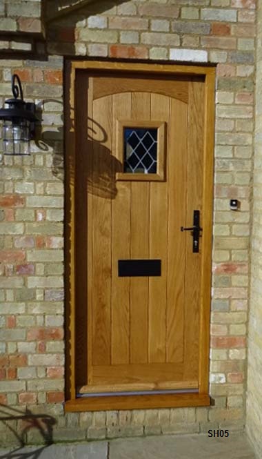 oak door swept head