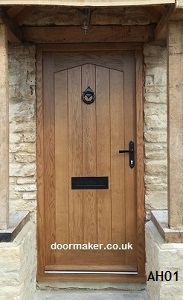 oak doors panelled angled head