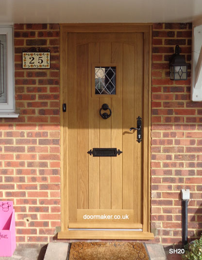 european oak cottage door swept head clear