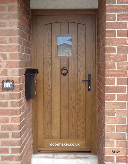 oak swept head door