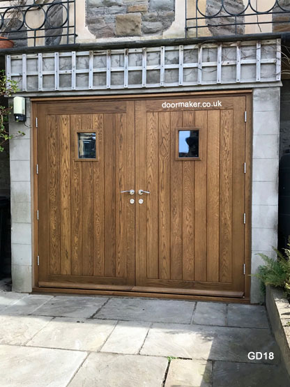 oak garage doors