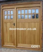 oak garage doors
