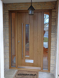 contemporary front door vertical boarded