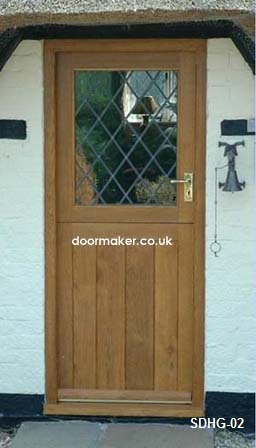 half glazed stable door oak