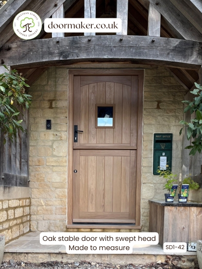 oak stable door with swept head - osmo finish
