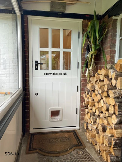 bespoke stable door with 6 glass panes