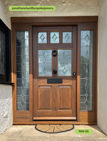 bespoke front door lead glass